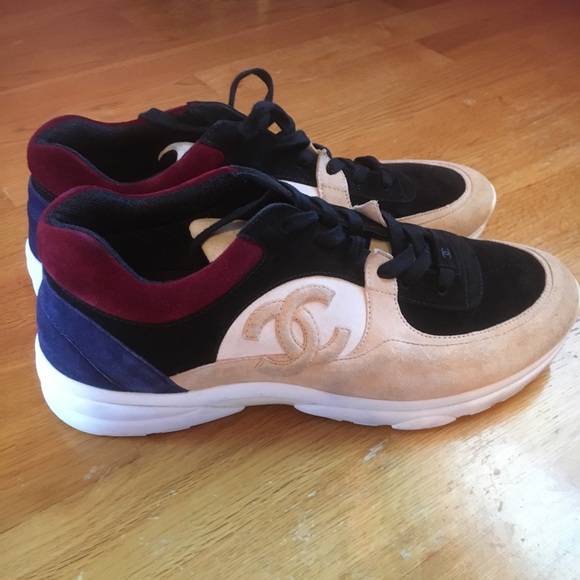 Chanel multi-colored suede runners sized 13 US. Authentic. No flaws. Worn once. - Picture 1 of 8